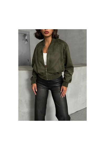Verymoda Süet Mont F1809 Haki
