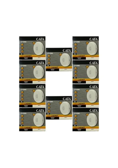 Cata Ct-5180 Led Kabin Aydınlatması, 30 Lm, 4000k, Mıknatıslı, Sensörlü, Beyaz, 10 Adet Çok Renkli