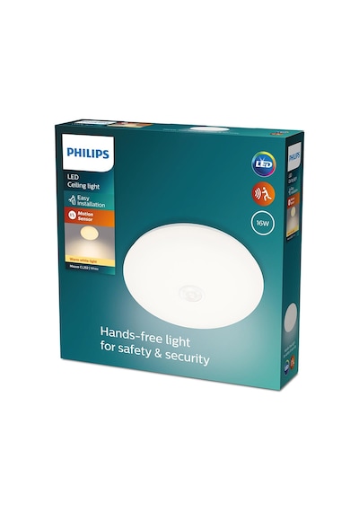 Philips Mauve Pir Sensörlü Plafonyer 16w 2700k Beyaz