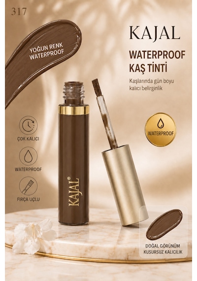 Fırça Uçlu Waterproof Kaş Tinti No:317 Kahverengi