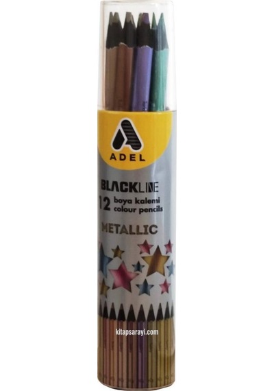 Adel Blackline Metalik Kuru Boya 12'li Metap Tüp