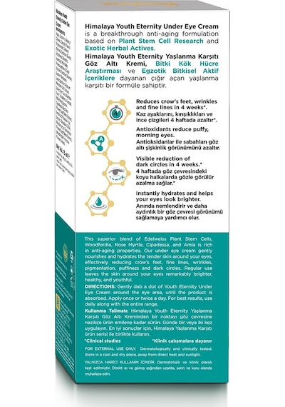Himalaya Youth Eternity Göz Altı Kremi 15 ML