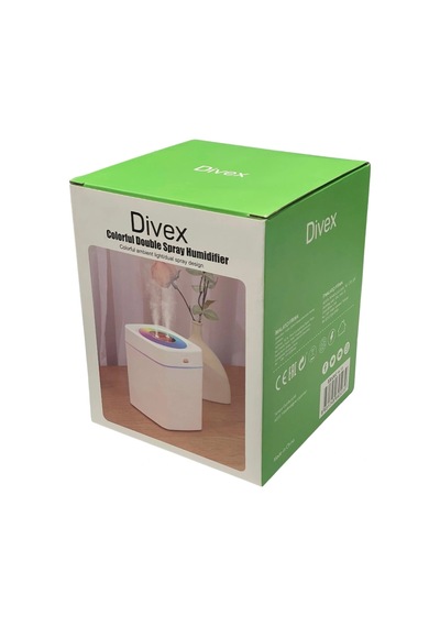Divex Renkli Işıklı Çift Püskürtmeli Hava Nemlendirici 3l Humidifier H-18