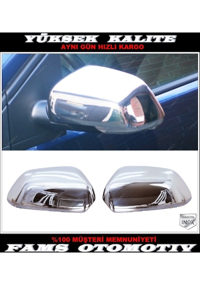 Skoda Octavia Paslanmaz Krom Ayna Kapağı 2 Prç 2004-2008 Arası