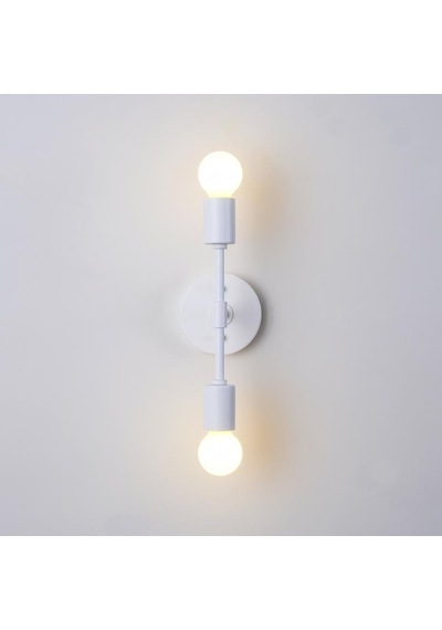 Riolight Modern,vintage Beyaz 2xe27 Duylu Ayna Üstü Metal Duvar Aplik Rio Light