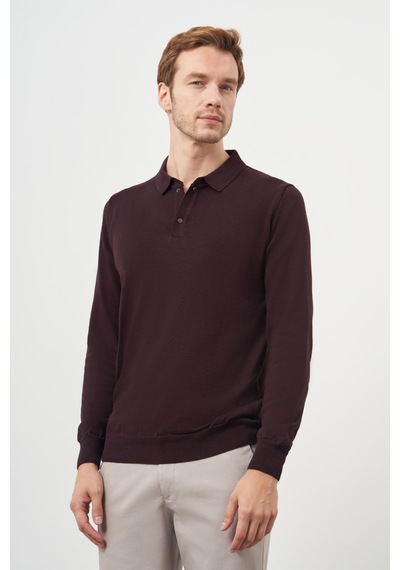 Morven Erkek Mor Basic Polo Yaka Dynamic Fit Rahat Kesim Triko 27kc017002309 Mor