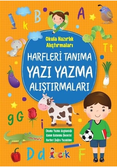 Harfleri Tanıma Yazı Yazma Alıştırmaları - Okula Hazırlık Alıştırmaları- Bıcırık Yayınları