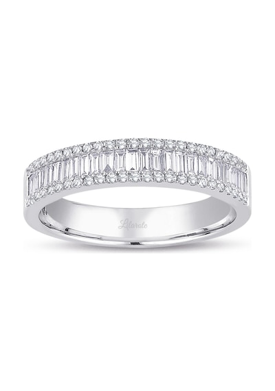 0.61 Ct. Baget Yarım Tur Pırlanta Yüzük