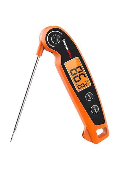 Thermopro TP605O Katlanabilir Problu Profesyonel Gıda Pişirme Termometresi-Turuncu