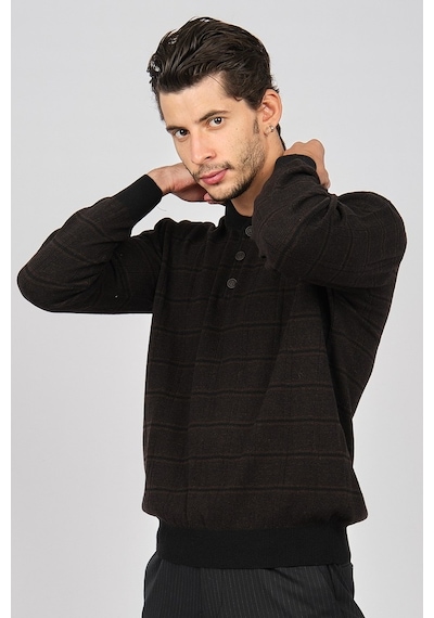 Desen Triko Erkek Düğmeli Yarım Balıkçı Desenli Saf Yün Kazak 024 Kahverengi (509304974) Kahverengi Desen Triko Erkek Düğmeli Yarım Balıkçı Desenli Saf Yün Kazak 024 Kahverengi (509304974) Kahverengi