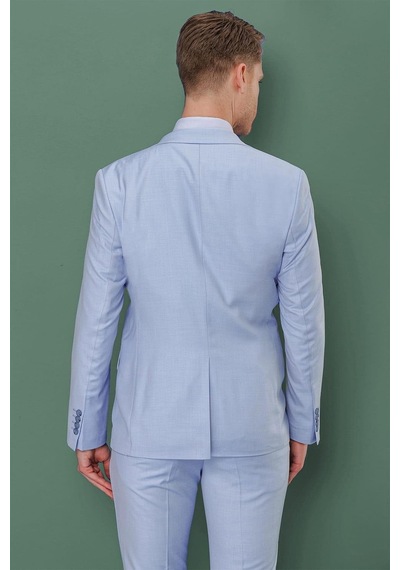 Efor Tk 871 Slim Fit Mavi Klasik Takım Elbise Mavi