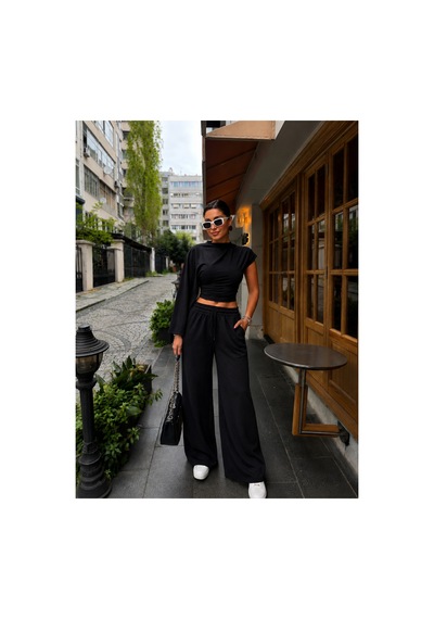 Gigi Wardrobe Noir Asimetrik Takım Siyah Siyah