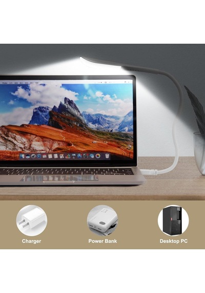 Usb Lamba, Kısılabilir Usb Işık, 2,8w Esnek Klavye Işığı, Pc Bilgisayar İçin, 14 Led İnci, 3 Kademeli Ayarlan