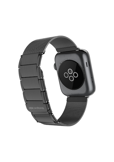 Watch Ultra 49mm Uyumlu Magnetik Metal Hasır Kordon Raptic Classic Plus Serisi Siyah