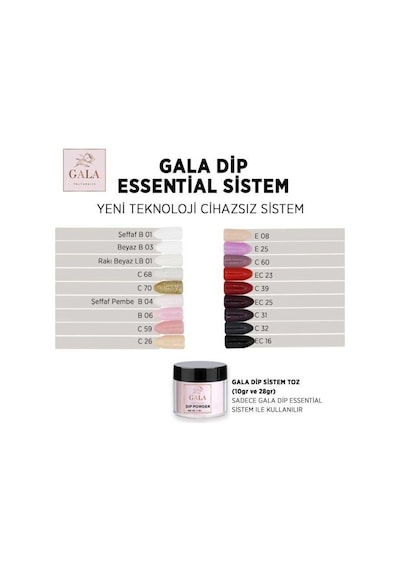 Gala Dip Sistem Toz 10 Gr C68 Gala Professional