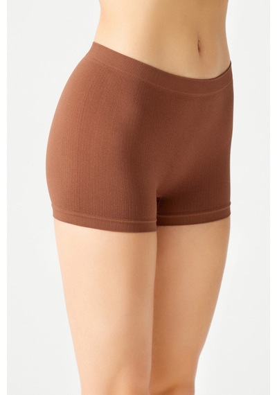 Los Ojos 3 Adet Fitilli Seamless Boxer Külot 3xboyshort Fitilli Mor-bej-kahverengi Fitilli Mor-bej-kahverengi