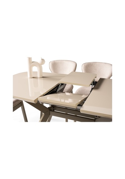 Venedik Cappuccino Mdf Lak Panel Açılır Mutfak Masa Takımı 80 130cm Venedik Cappuccino Mdf Lak Panel Açılır Mutfak Masa Takımı 80 130cm