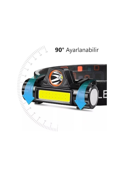 Cata 3 W 2 Modlu Şarjlı Dimlenebilir Mir Kafa Lambası - Ct-9120 Çok Renkli