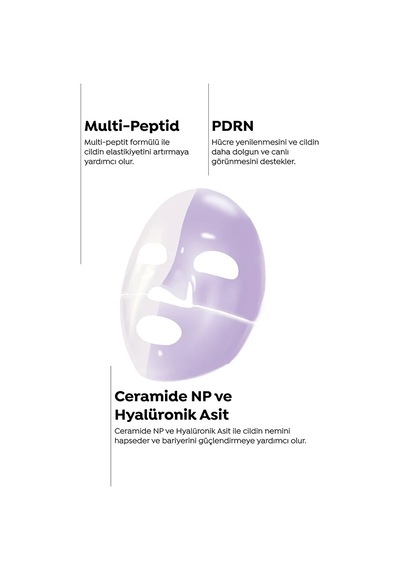 Dermal Seoul Face Peptid Pdrn Hidrojel Eriyen Nemlendirici Kore Maskesi 34 Gr 2 Adet