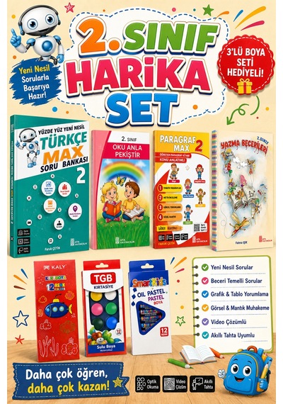2.sınıf Harika Set Boya Seti Hediyeli