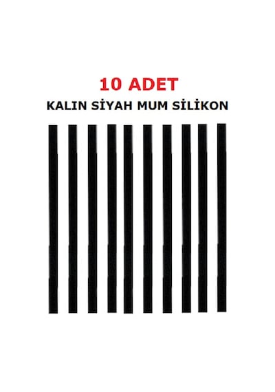 10 Adet Somafix Kalın Siyah 11.3x300 MM Çubuk Sıcak Mum Silikon
