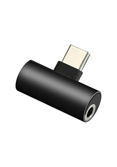 Cdg-cnv79 Type C + 3.5mm Stereo Dönüştürücü Çoklayıcı Siyah Adaptör