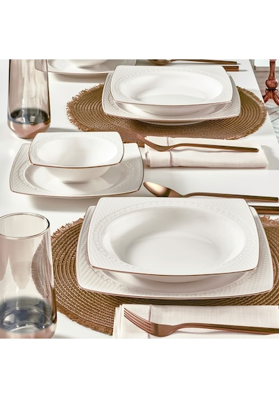 Güral Bonenjoy 8 Parça 2 Kişilik Bone Yemek Takımı - Copper Bakır
