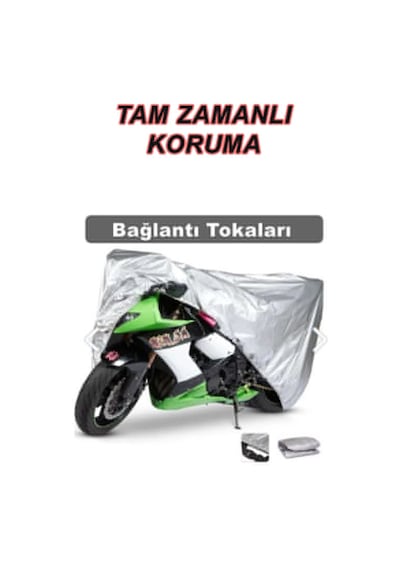 Bmw R 1200 Gs Hp2 Uyumlu Arka Çanta Miflonlu Premium 4 Mevsim Koruyan Motosiklet Brandası Gri