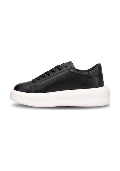 Lufian 111230328 Gage Erkek Hakiki Deri Klasik Sneaker Siyah Siyah