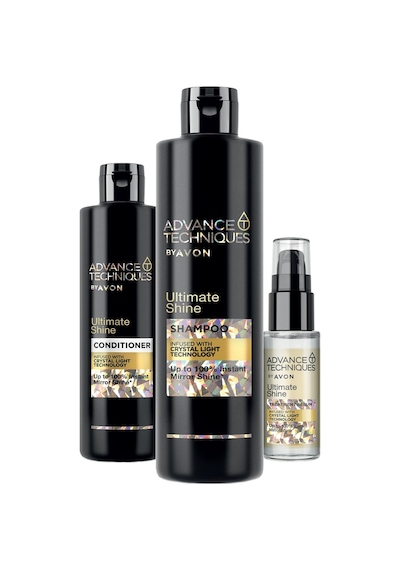 Avon Advance Techniques Ultimate Shine Şampuan 400 ML + Saç Kremi 250 ML + Serum 30 ML
