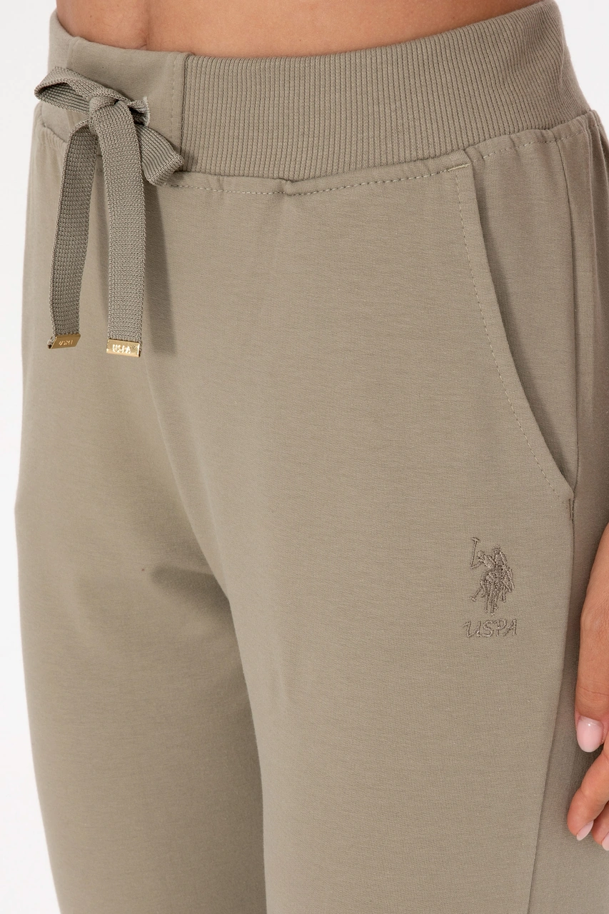 U.S. Polo Assn. Kadın Açık Haki Jogger Eşofman Altı 50313584-VR183