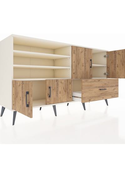 Hyperion Konsol 5 Raflı Tek Çekmeceli 4 Kapaklı 176x44x99 Aytaşı- Aytaşı-çam Hyperion Konsol 5 Raflı Tek Çekmeceli 4 Kapaklı 176x44x99 Aytaşı- Aytaşı-çam