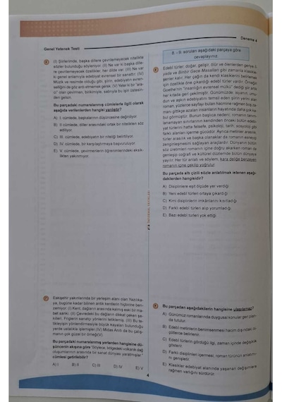 2026 KPSS ÖSYM Arşivi Çıkmış Soru Karma Genel Yetenek Genel Kültür D. Çözümlü Deneme 10/4.Kitapçık