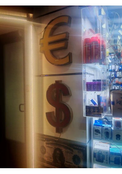Döviz Gold Işıklı Tabela - Ledli Dolar Ve Euro Sembolü Kutu Harf