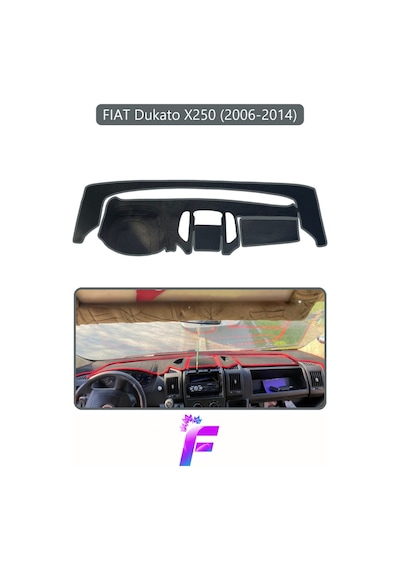 Fıat Ducato 2006-2014 Torpido Örtüsü Güneşten Korur Kolay Montaj Tam Uyum Tam Koruma E50 Torpido Halısı