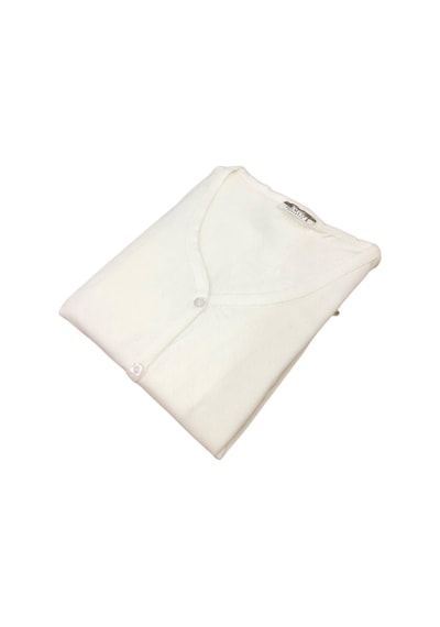 Seamlife Kadın %100 Pamuk Önü Düğmeli Kısa Kollu Pijama Takımı Ekru