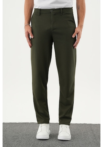 Redline Arden Kışlık Kalın Slim Fit Kemerli Erkek Pantolon Haki
