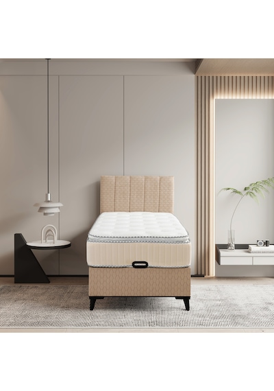 Luna Elite Tek Kişilik Yatak Baza Başlık Set 3'lü Set Konuma Özel Teslimat 90 x 190 CM