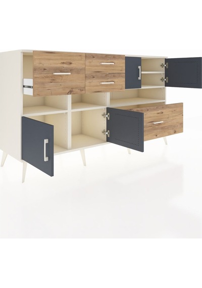Hyperion Konsol 5 Raflı 4 Çekmeceli 4 Kapaklı 176x44x99 Aytaşı-an Aytaşı-antrasit/çam Hyperion Konsol 5 Raflı 4 Çekmeceli 4 Kapaklı 176x44x99 Aytaşı-an Aytaşı-antrasit/çam