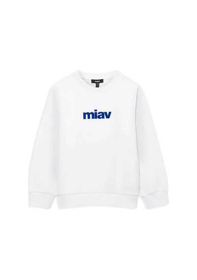 Mavi Mıav Baskılı Beyaz Erkek Çocuk Sweatshirt M6610031-620 BEYAZ