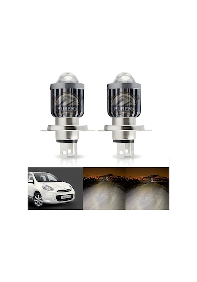 Nissan Micra Uyumlu Mercek Led Xenon Uzun - Kısa Tek Renk Beyaz