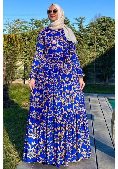 Rabia Şamlı Hürrem Elbise Saks Normal