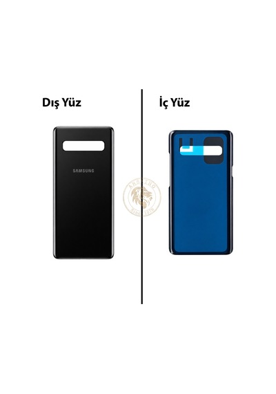 Samsung Galaxy S10 5g Siyah Renk Arka Kapak Arka Cam Batarya Kapağı Pil Kapağı Lazer Kesim Back Cover Galaxy S10 5g Uyumlu