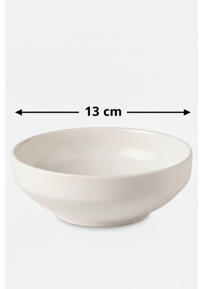 6 Kişilik Nodric Kenar Toledo Çorba Kasesi Konik 13cm Krem Rengi