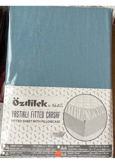Özdilek Fitted Lastikli Çarşaf Seti Yastıklı Çarşaf %100 Pamuk Ranforce 180x200 Maldiv Colourist Çok Renkli