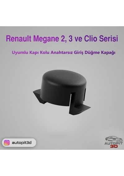 Renault Megane 2 / Megane 3 / Clio Serisi Uyumlu Kapı Kolu Anahtarsız Giriş Düğme Kapağı