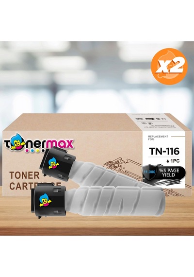Konica Minolta Tn-116 Uyumlu Toner 2'li  Paket / Bizhub 164 / Bizhub 165 / Bizhub 185