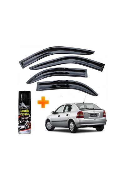 Opel Astra G Mügen Cam Rüzgarlığı Hb 1998-2009 Arası 4 Lü Takım +500ml Lastik Parlatıcı