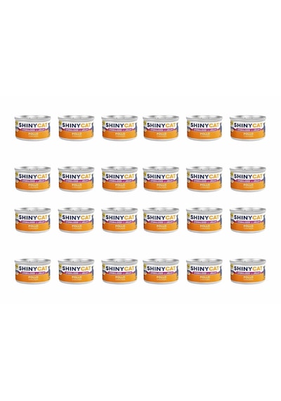 Gimcat Shinycat Tavuklu Kısırlaştırılmış Konserve Kedi Maması 24 x 70 G