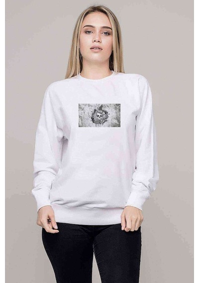 Lamb Of God Omerta Metal Rock Baskılı Beyaz Kadın Sweatshirt